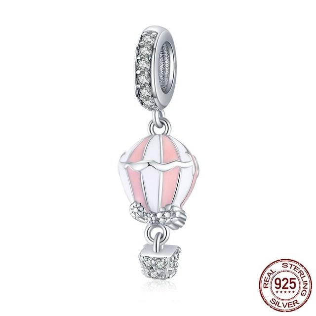 Fit Europe Bracelet Original 925 Sterling Silver Cactus Pineapple Flower Beads S925 Pink CZ Cherry Blossom Charms Diy Jewelry