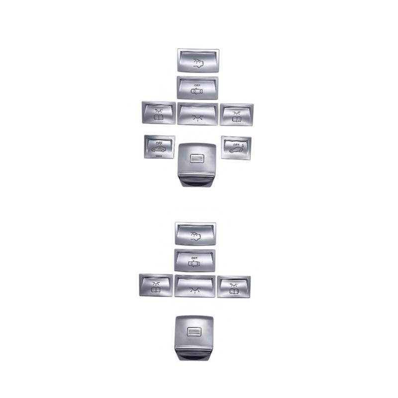 Roof Reading Lamp Button Patch For Mercedes For GLK 08-2015 Car Roof Sunroof Reading Light Button Stickers Decoration Cover Trim