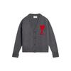 Ami Paris Logo Intarsia Wool Cardigan UKC002018-084