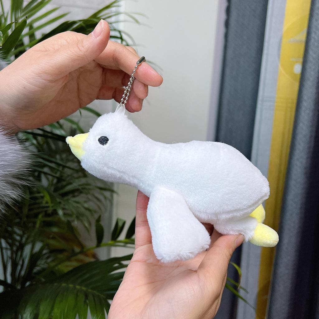 TikTok Weiße Gans Plüsch Schlüsselanhänger Puppe