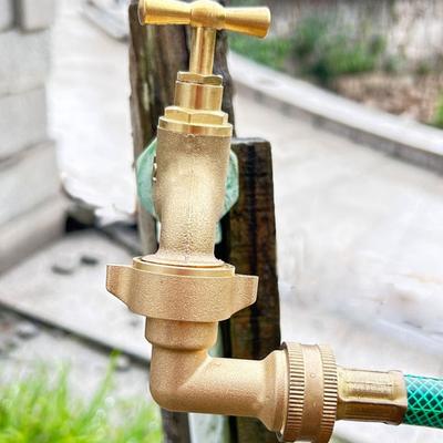 Corrosion Proof Brass Hose Link Fitting Adapter with Angled Design Suitable for Easy Outdoor and Garden Watering Systems
