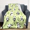 1pc Panda Pattern Blanket, Lightweight Flannel Blanket for Sofa, Bed, Travel, Camping, Living Room, Office,019
