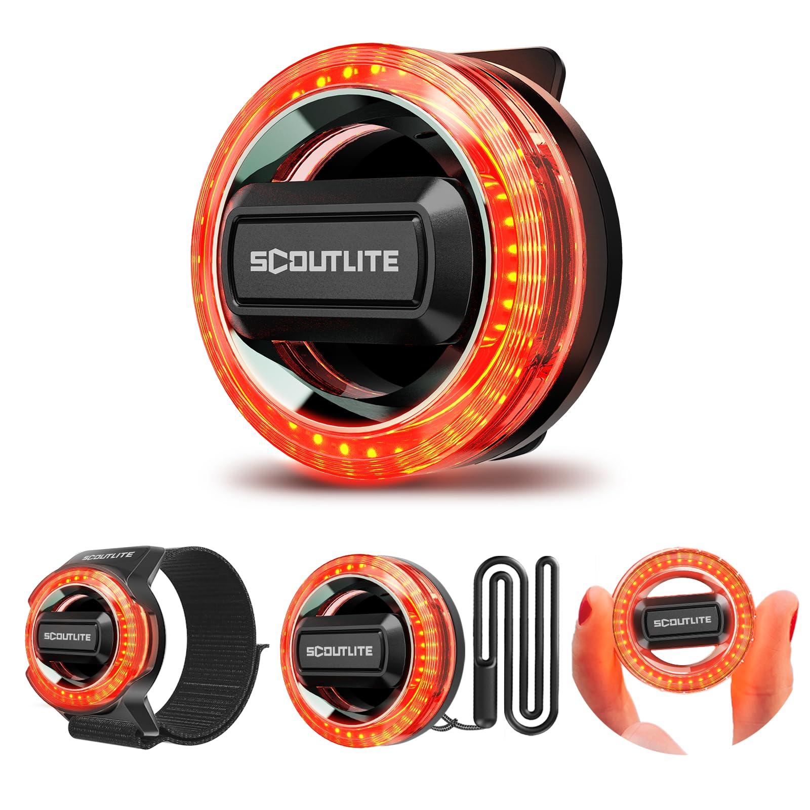 

BlinkO Светодиодный магнитный фонарь для бега, носимый, для безопасности на улице, 5 режимов освещения, красный, желтый, для дня и ночи, для ночного выгула питомцев, собак и для альпинизма, 5-в-1, чёрный