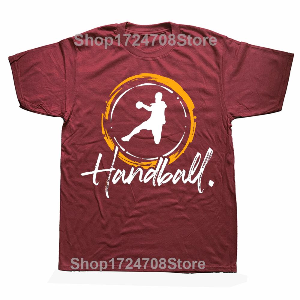 Lustige Handballspieler Grafik T-Shirts T-Shirt Herren Damenmode Lässig Übergroß 100% Baumwolle Athlet Sport T-Shirt
