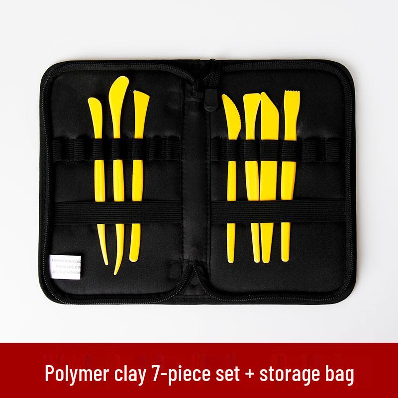8-Piece Polymer Clay Sculpting Tool Set - Handmade Plastic Embossing Knives for DIY Projects