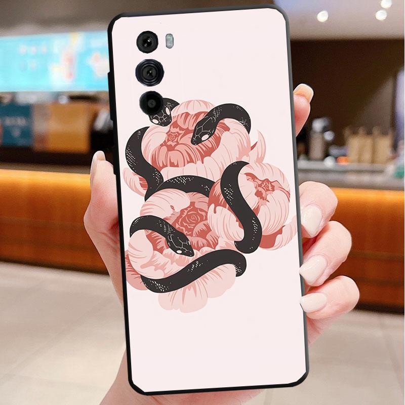 

Phone Case For Motorola Edge 50 40 Pro 60 50 40 30 Ultra Neo Fusion Moto G85 G72 G53 G54 G84 G13 G32 Hand Snake Flower Painting Moto G32