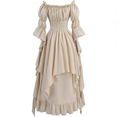 Medieval Halloween Cos Revival Dress Bundled Waist Palace Style Long Skirt Europe and The United States