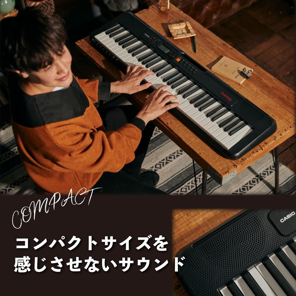 Casio Casiotone CT-S195 Electronic Keyboard 61-Key Portable Lightweight Compact 2-Way Power Supply Black