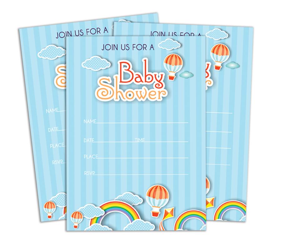 Darling Souvenir Baby Shower Invitation Card 28 Pcs Fill or Write In Blank Invites Printable Party Supplies