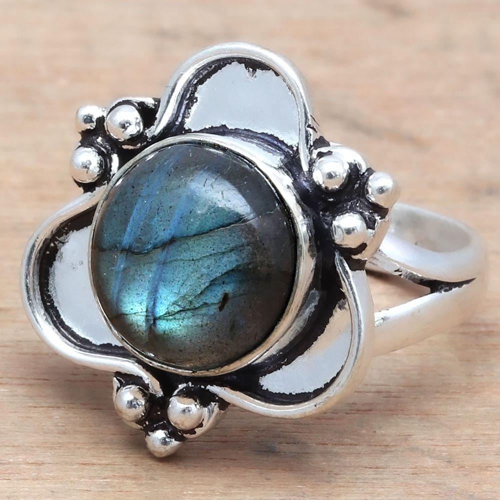 Labradorite Gemstone Handmade Silver Jewelry  "8.5"
