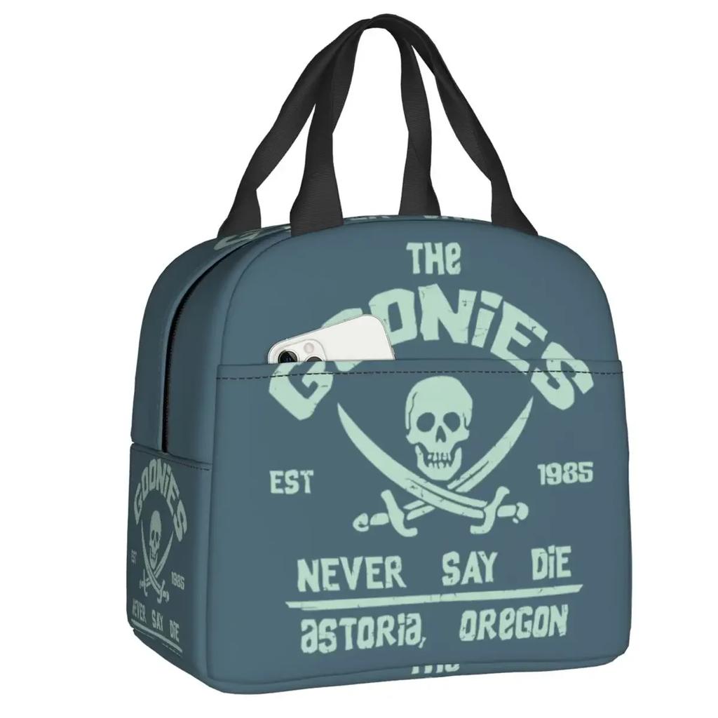 The Goonies Lunch Bag Women Cooler Thermal Insulated Jolly Roger Pirates Skull Lunch Box for Kids School Children Food Bags