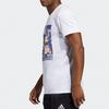 adidas T Shirts Men's White Crew Neck Moderate Straight Fit GE1057
