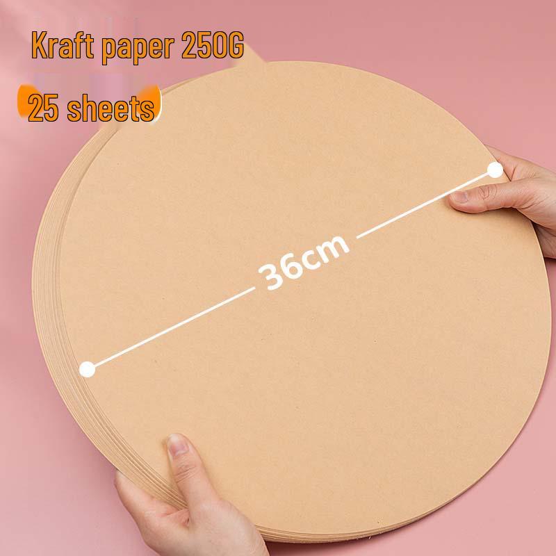 Yuanhao Double-Sided White and Black Cardstock: 21/25/29/36CM Circular Craft Paper for Painting and Handmade Projects.