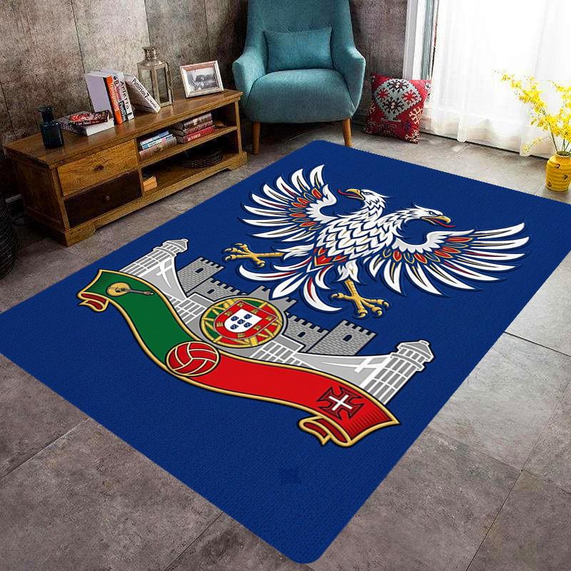 Portuguese Heritage Emblem carpet printing Living room and bedroom mats Dormitory decoration Doormat Christmas gifts