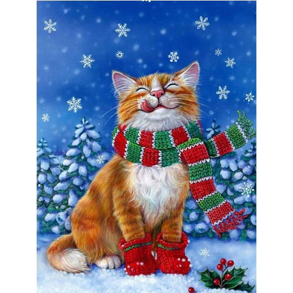 Full Square/Round Diamond Painting Mountain Landscape Mountain Pictures of Rhinestones 5D Diamond Embroidery Tiger Deer Animal Mosaic Wall Art