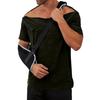 Herren Kurzarm-Regenerationsshirt mit durchgehender Knopfleiste und abnehmbaren Seiten Adaptives Oberteil zur Unterstützung der Mobilität