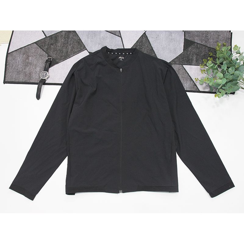 

Export Fashion Spring and Summer Men Thin Jacket Lightweight Windproof Baseball Collar Minimalist Quality Business Casual Jacket Black European code 2XL (Bust size 138cm)