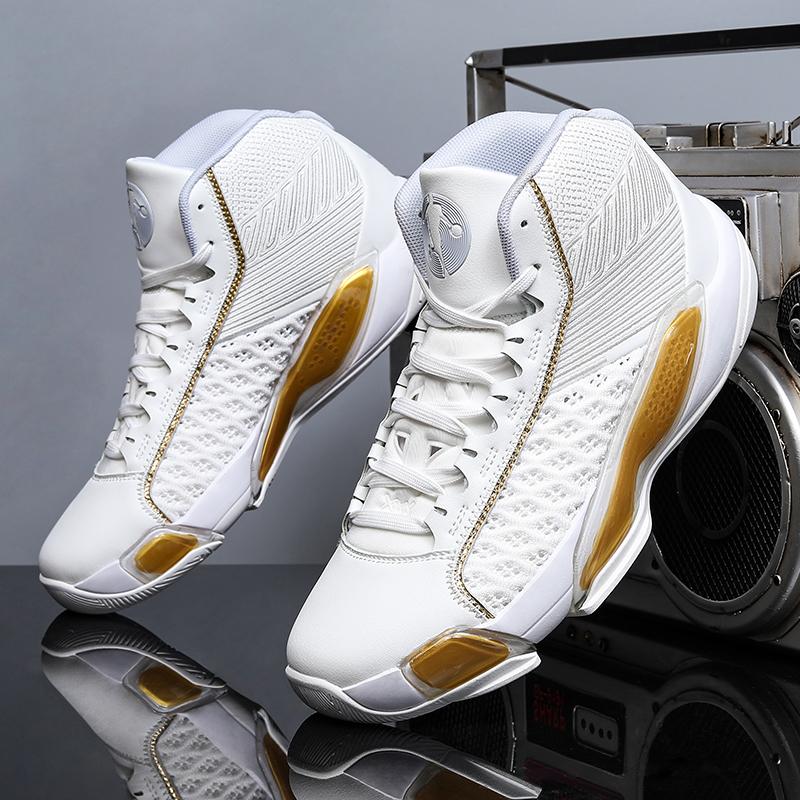 Men's Breathable Cushioned Non Slip Basketball Shoes Athletic Running Sneakers For Gym Training