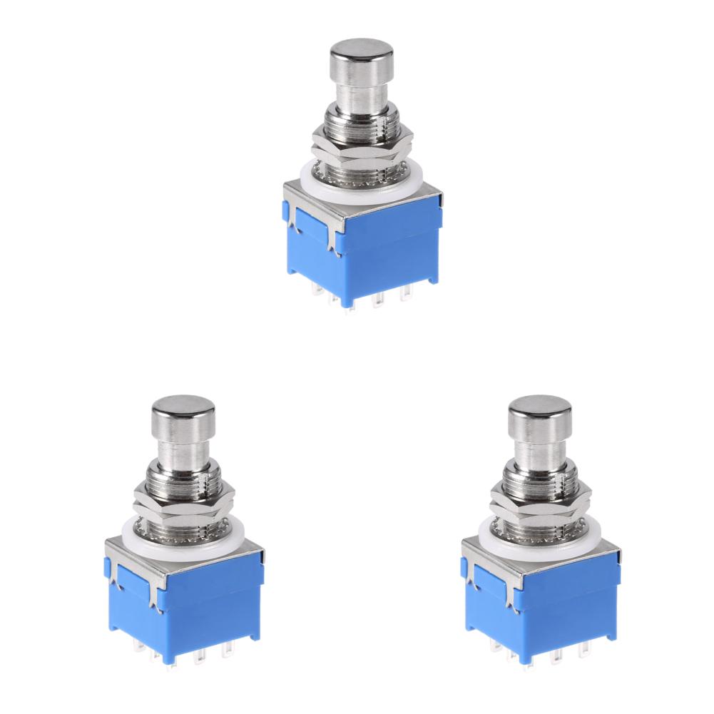9-Pin 3PDT Guitar Effects Stomp Foot Switch On/Off Mini Electric Guitar Effects Foot Switch Replacement Musical Instrument Parts