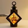 Halloween Decorative Lantern, Spooky Witch Pumpkin Scarecrow LED Night Light, Battery Operated Table Lamp for Holiday Party Decoration