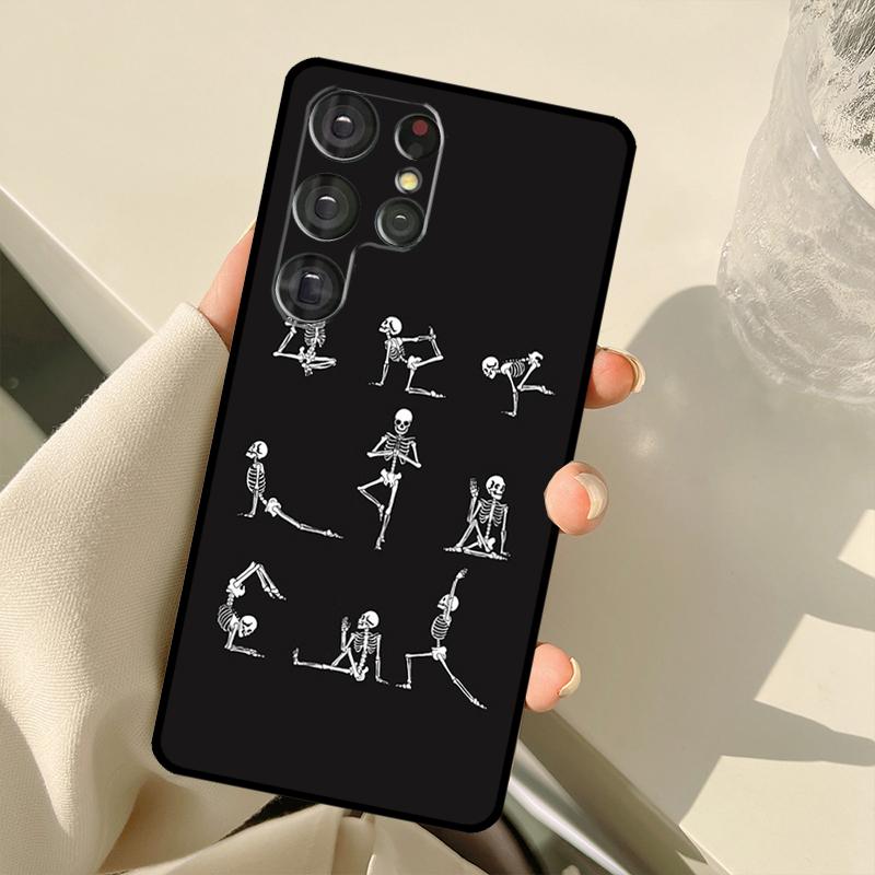 Skeleton Yoga For Samsung Galaxy S23 S22 Ultra S21 S20 FE S8 S9 S10 Note 10 Plus Note 20 Ultra Phone Case