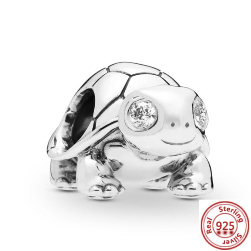 925 Copper Cute Animal Series Cat Dog Elephant Unicorn Bird Pendant Lucky Beads Fit Original Pantaro Charms Bracelet DIY Zircon