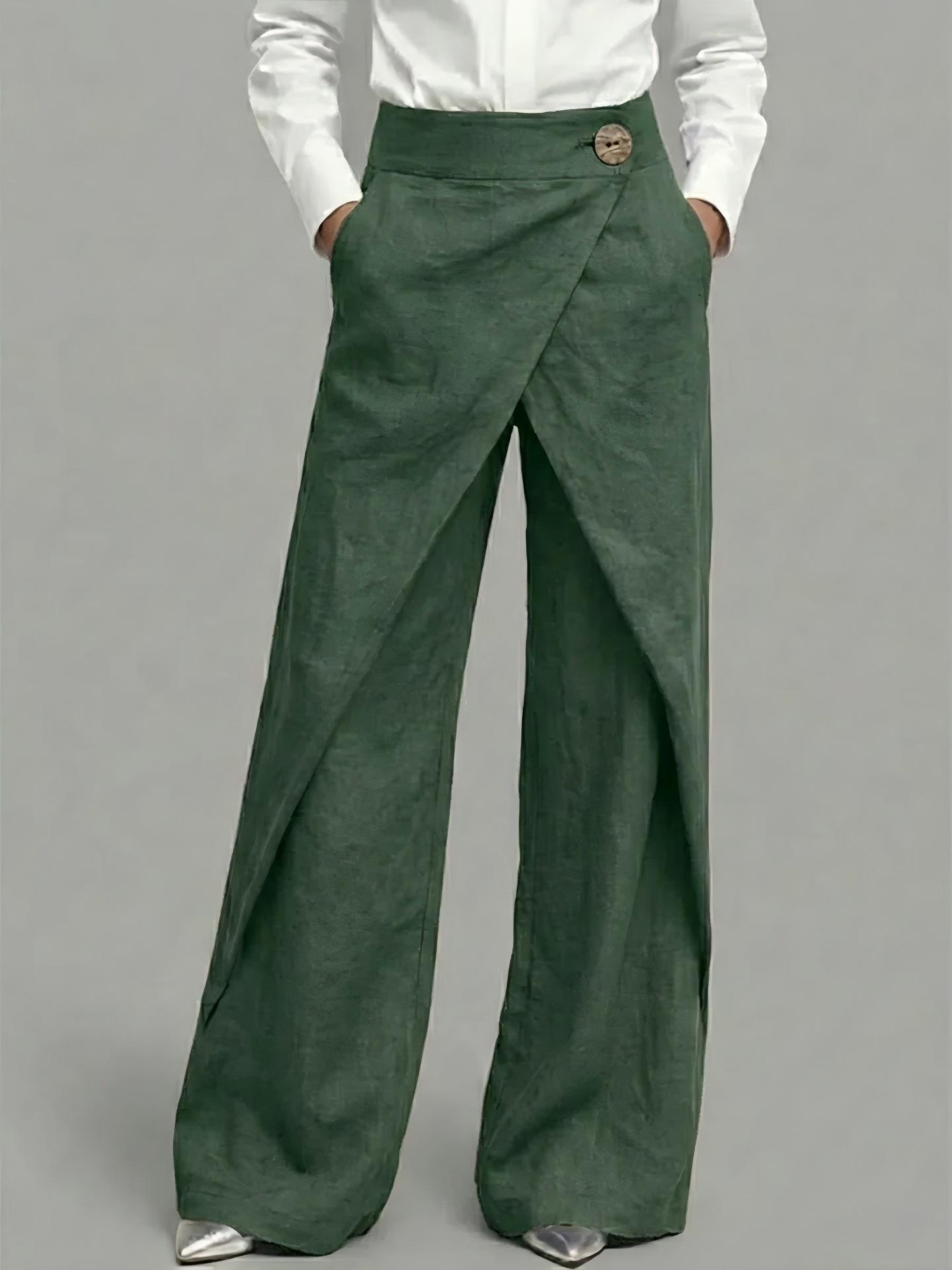 2026 Spring/Summer Cotton Linen Women s Fashion: High Waist, Versatile, Trendy L