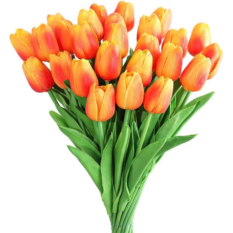 Realistic Touch Artificial Tulip Flowers for Scrapbooking Vase Home Decor Wedding Garden Arch Garland Mother's Day Bouquet DIY