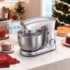 Stand Mixer, 4.2 L Electric Kitchen Mixer, 1500W Dough-Mixer, 10 + Pulse Speeds Tilt-head Food-Mixer with Stainless Steel Bowl, Dough Hook, Whisk,