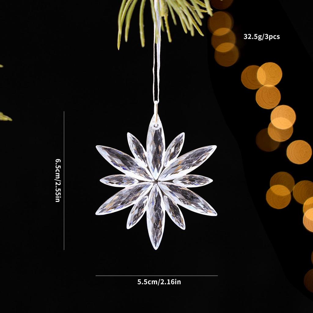 New Acrylic Christmas Tree Ornaments: Reindeer, Angel, and Snowflake Pendants.
