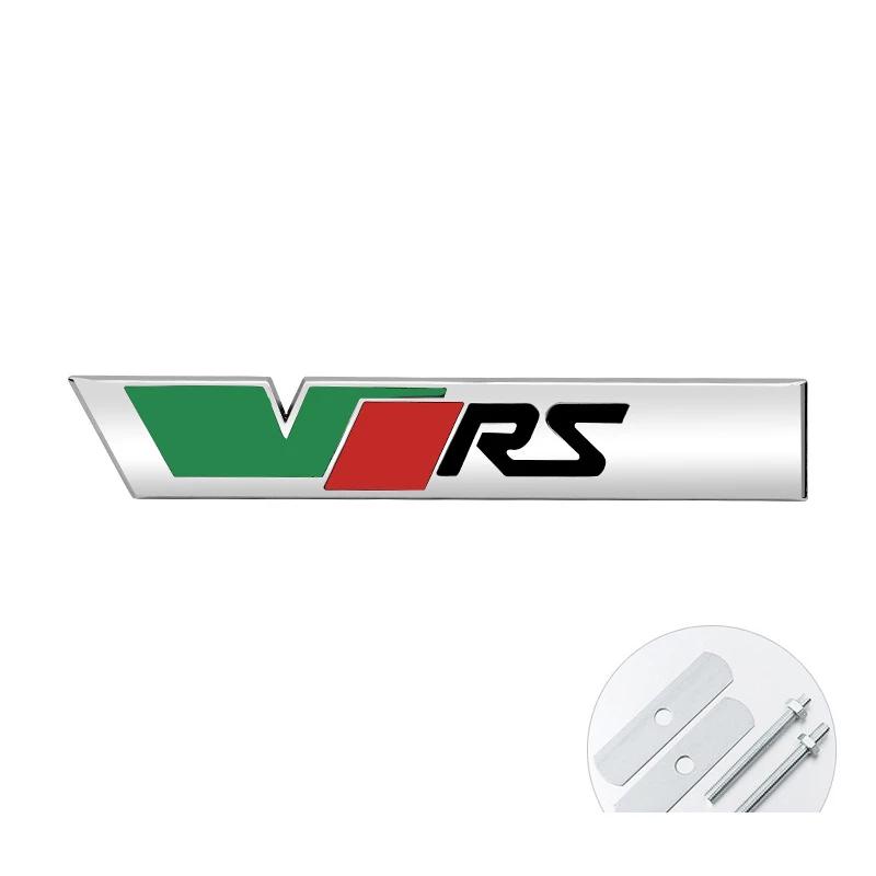 WMNC2 Car Sticker RS Logo VRS Front Grill Emblem Rear Trunk Badge Decal Fit for Skoda Octavia Kodiaq Fabia Superb MK3 Auto Accessories
