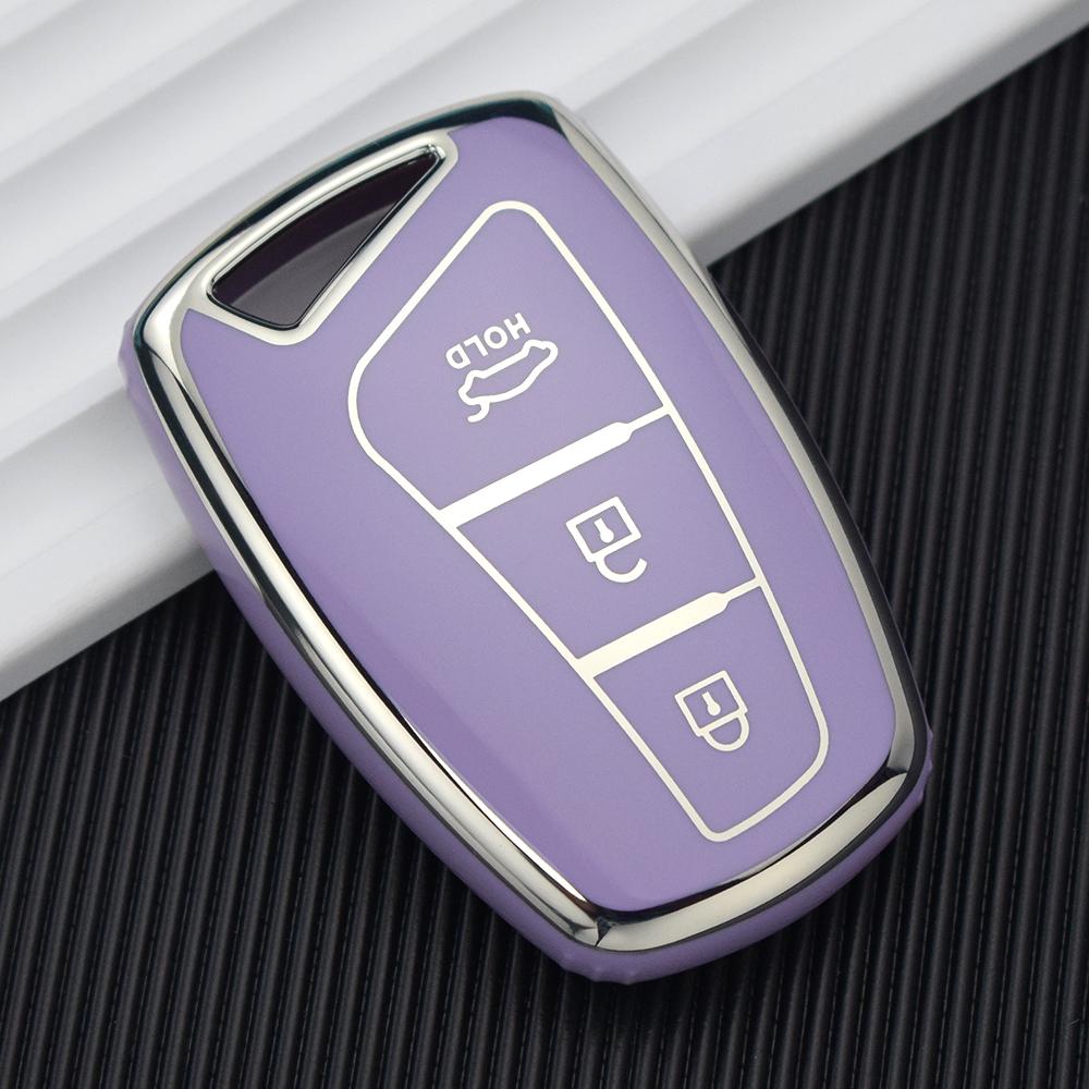 3 4 Buttons Car Key Case Shell for Hyundai Santa Fe Sport Ix45 Equus Centennial Genesis G80 Grandeur Azera 2013-2016 Cover Fob