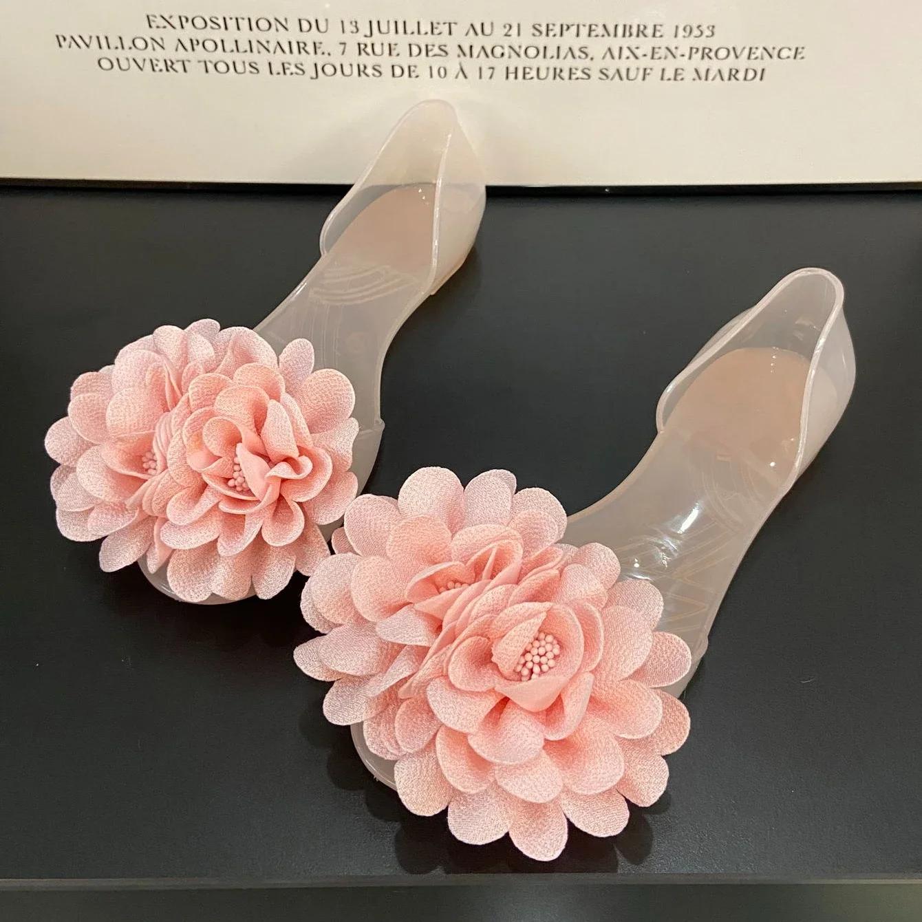 Новые модные прозрачные сандалии женские желеобразные сандалии летние туфли на плоской — фото 8