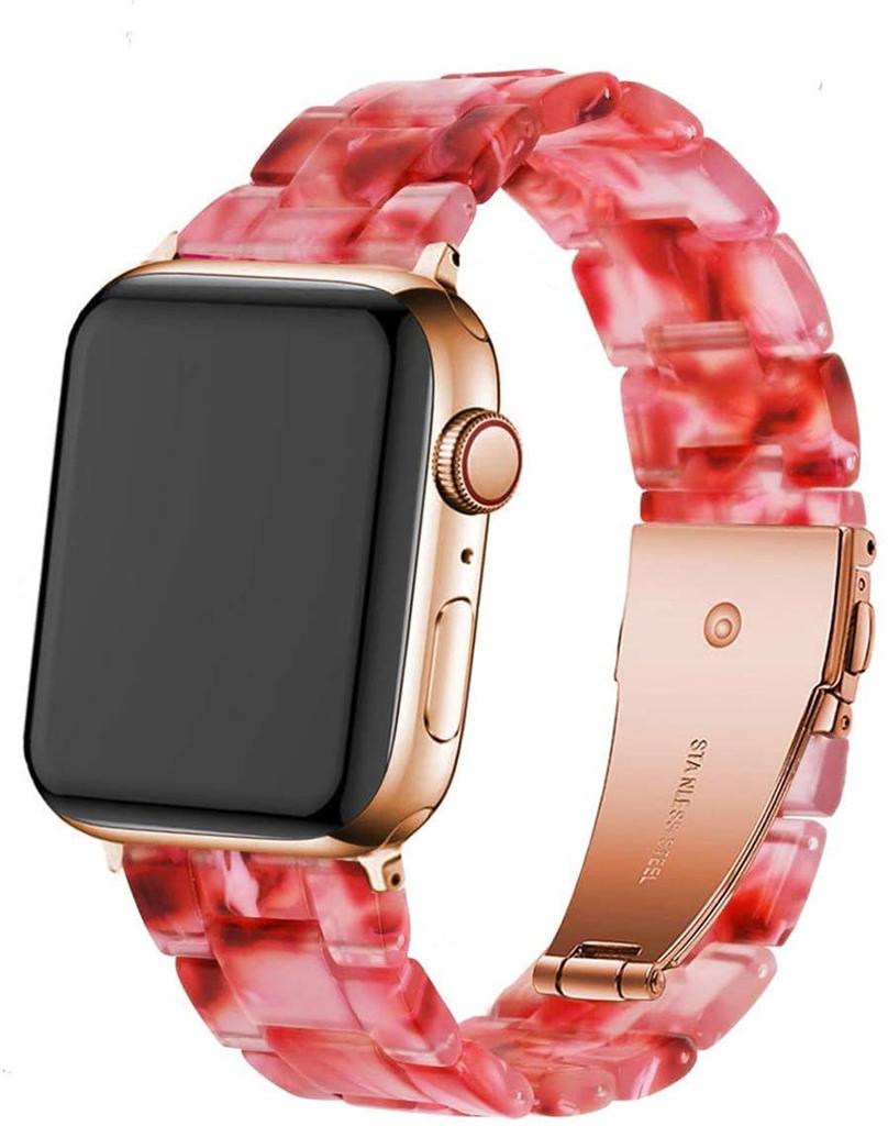 Resin Strap for Apple Watch Band 44mm 40mm 42mm 40mm Accessoreis Luxury Watchband Belt Bracelet iWatch Series 3 4 5 Se 6 Band