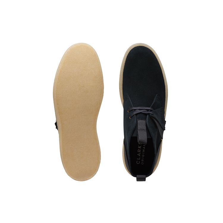 Clarks Scarpe Casual in Pelle Scamosciata Comode con Suola Spessa Sneakers da Uomo Nere 261678687