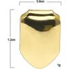 Dhrs 2pcs 14k Gold Plated Mouth Teeth, Flat Teeth, Top Teeth Gold Braces