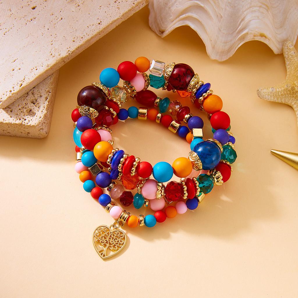 

Vintage Inspired Heartshaped Crystal Bracelet For Women With Gift For Travel And Parties Colorful