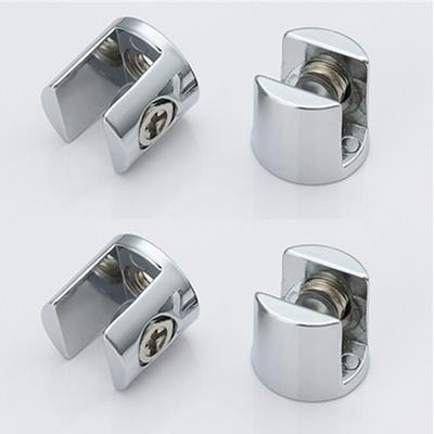 4pcs Glass Clamp Glass Plated Brackets Zinc Alloy Chrome Finish Shelf Holder Support Brackets Clamps For 6-8mm/ 8-10mm/ 10-12mm
