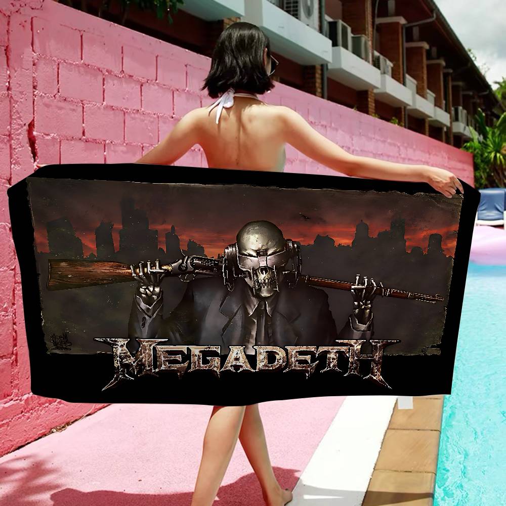 M-Megadeths Heavy Metal Rock Band Microfiber Beach Towel Absorbent Quick Dry Soft Yoga Swimming Resort Mountain Climbing Towel