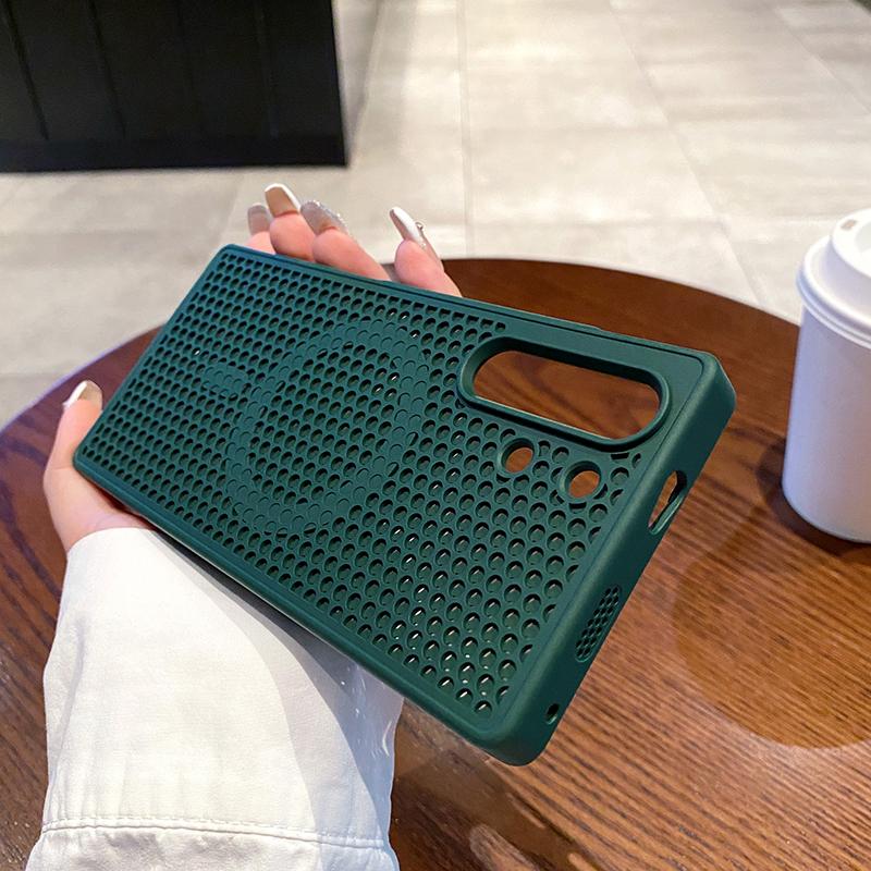 For ZTE Nubia Red Magic 10 10S 11 Pro Plus Case Honeycomb Heat Dissipation Breathable Magnetic Back Cover Shell Redmagic 11 Pro