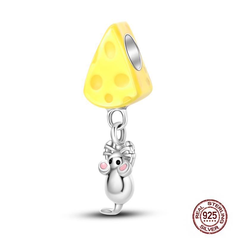 Rose Gold Yellow Charms Copper Sunflower Leopard Firefly Beads Fit Original Bracelet Luminous Charmdiy Jewelry Gift