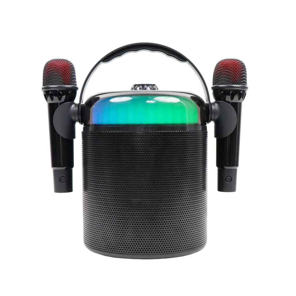 Portable All-in-One RGB Night Light Bluetooth Speaker with Microphone for Family KTV