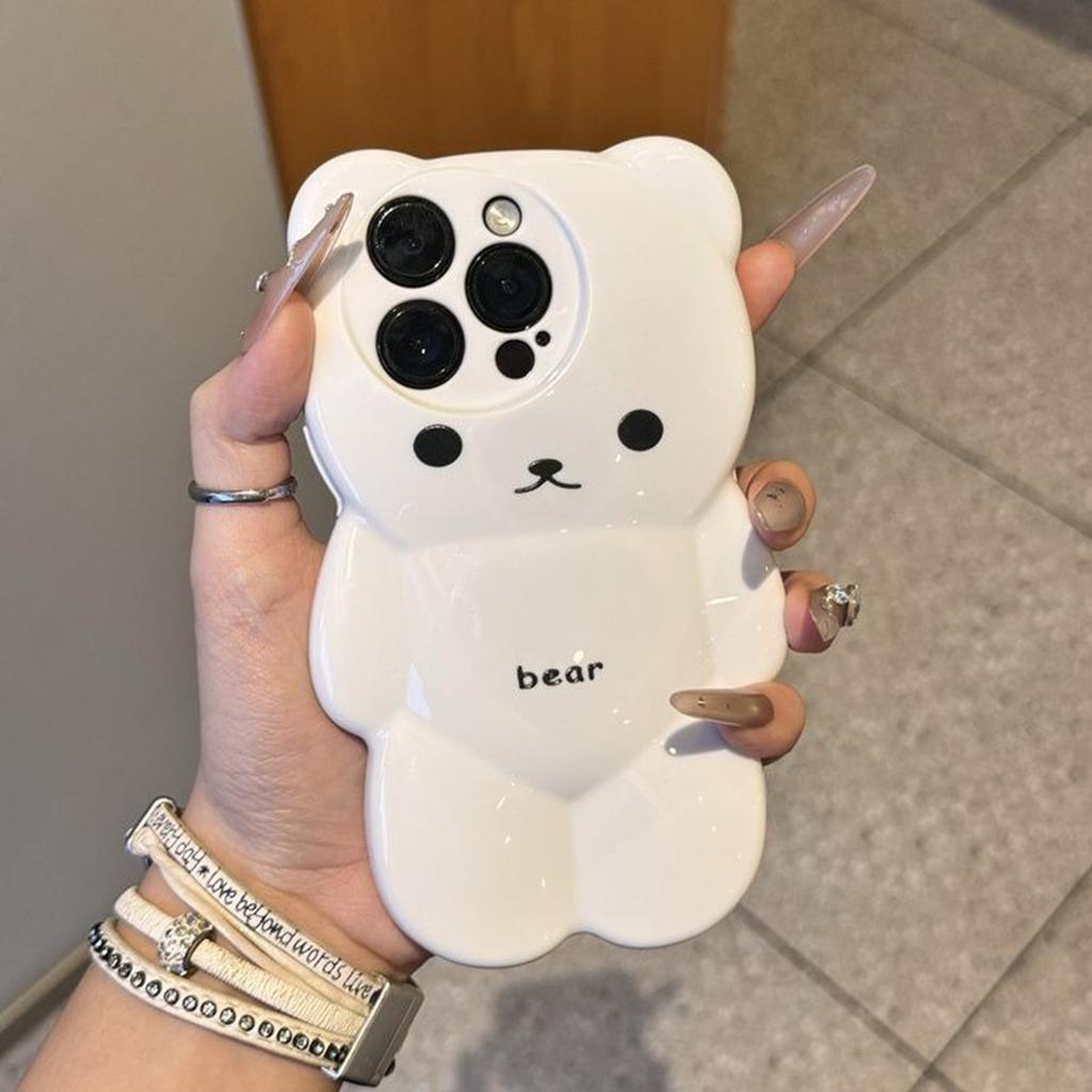 Cartoon Bear Shell Airbag Anti-fall Fashion Cute Skin Feel Small Fresh Ins Style Protective Cover Trendy Girls Mobile Phone Case