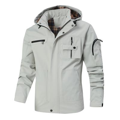 Herbst Herren Windbreaker Kapuzenjacke Mann Wasserdicht Outdoor Sport Softshell Mäntel Kleidung Herren Wandern Berg Ski Jacken
