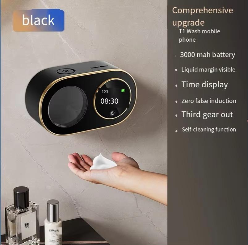 Soap Dispenser 1PC Smart Sensor Automatic Wall Mounted Hand Sanitizer Rechargeable Foam Hand Sanitizer Antibacterial 320ML чёрный