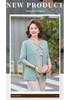 Spring Fashion Knitted Two-Piece Long-Sleeve Shirt for Middle-Aged Women