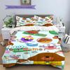 Hey Duggee Custom Name Pattern Bedding,Quilt Set Quilt Cover Pillowcase Home Birthday Gift(1 * duvet cover + 2 * pillowcase, without core)