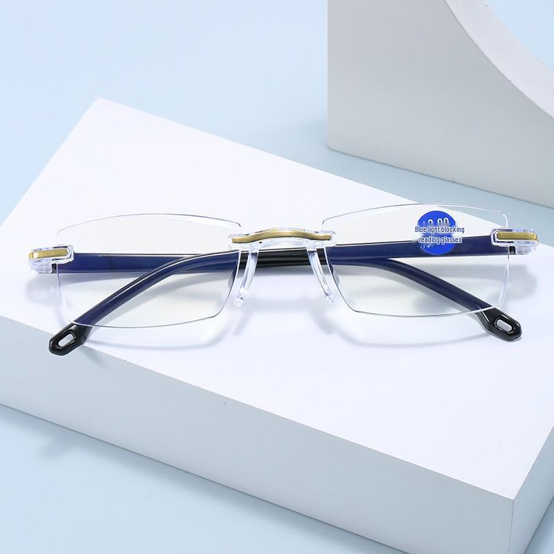 Intelligente randlose Blaulicht-Lesebrille mit Zoom - Schlichtes Design