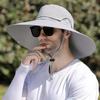 Detachable Hat Top Large Brim Sun Hat Foldable Sun Protection Hat Sports Fisherman Hat  Man