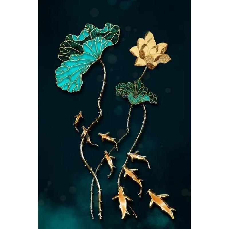 Gold Blue Butterfly Canvas Paintings Black Wall Art Prints Luxury Living Room Decorative Posters For Living Room Wall Decor Art